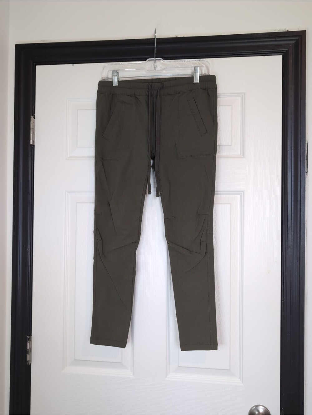Medium army green elastic utility hiking pants